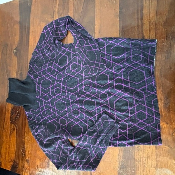 J. Crew Sweaters - J. Crew Women's Geometric Turtleneck Sweater Black Size L